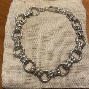Vintage silver chain link bracelet- very chunky and perfectly heavy.